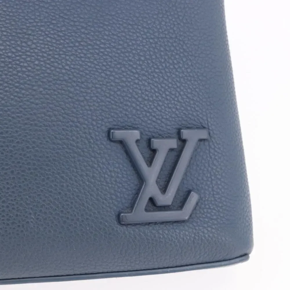 Louis Vuitton Leather Takeoff Pouch Blue